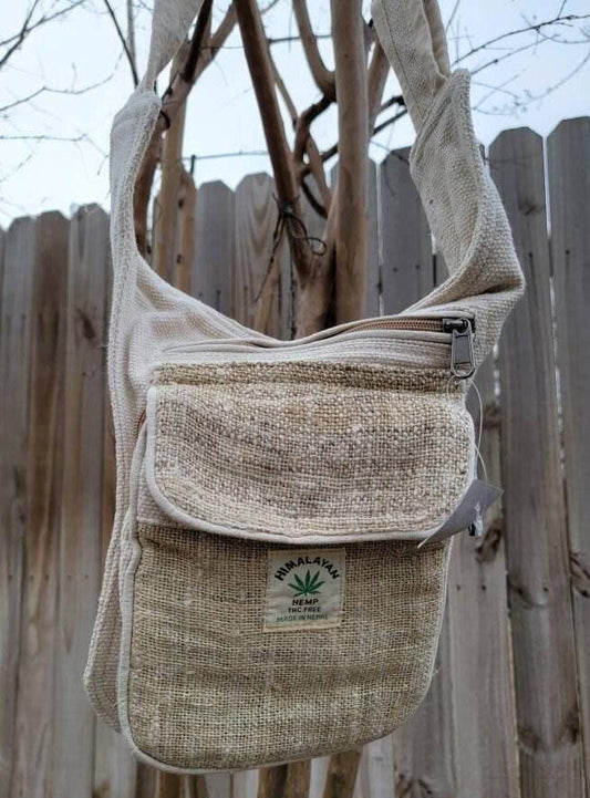 Namaste fashionable unisex multicolor natural hemp handmade organic vegan eco-friendly passport crossbody hippie purse bag.