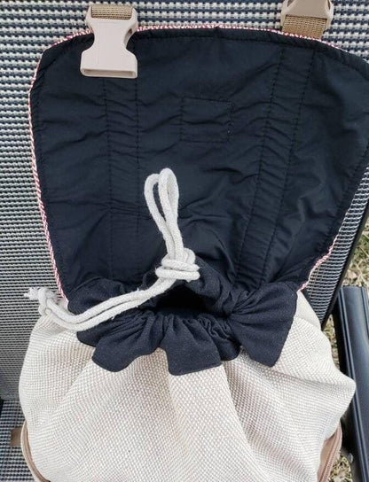 Namaste fashionable unisex natural gheri handmade organic vegan eco-friendly backpack.