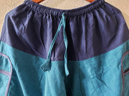 Namaste fashionable unisex multicolor handmade hippie blue cotton hippy boho comfy baggy festival nepalese yoga pants harem trouser