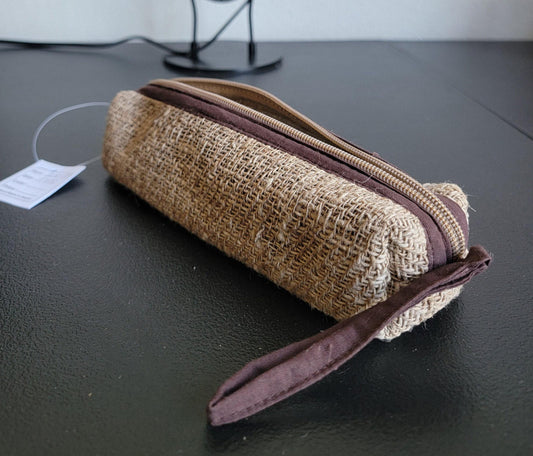 Hemp handmade organic unisex natural colorful vibrant toiletry/makeup/school supplies bag