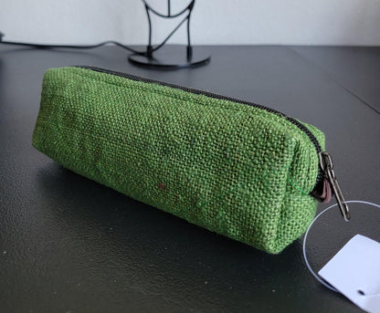 Hemp handmade organic unisex natural colorful vibrant toiletry/makeup/school supplies bag
