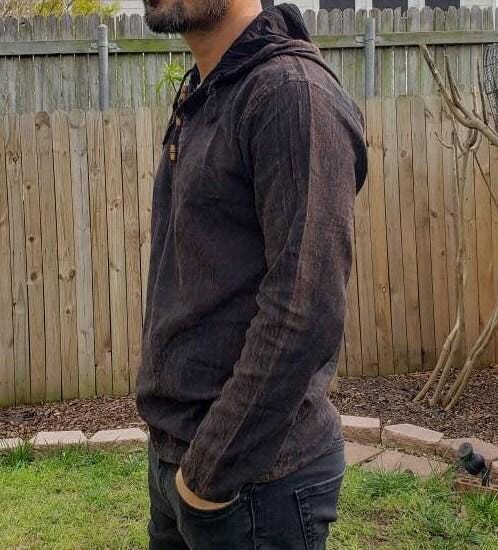 Namaste stonewashed unisex handmade cotton fashionable hippie casual organic hoodie