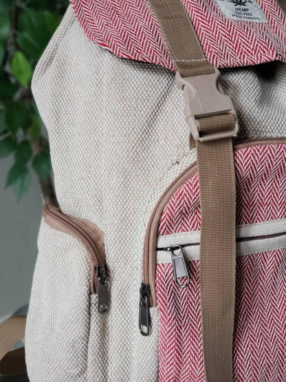 Namaste fashionable unisex natural gheri handmade organic vegan eco-friendly backpack.