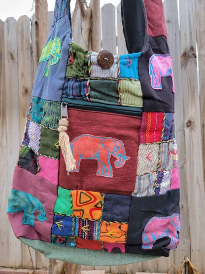 Namaste boho unique fine cotton colorful patchwork light weight handmade boho multi-purpose women cross body festival jogi nepalese bag