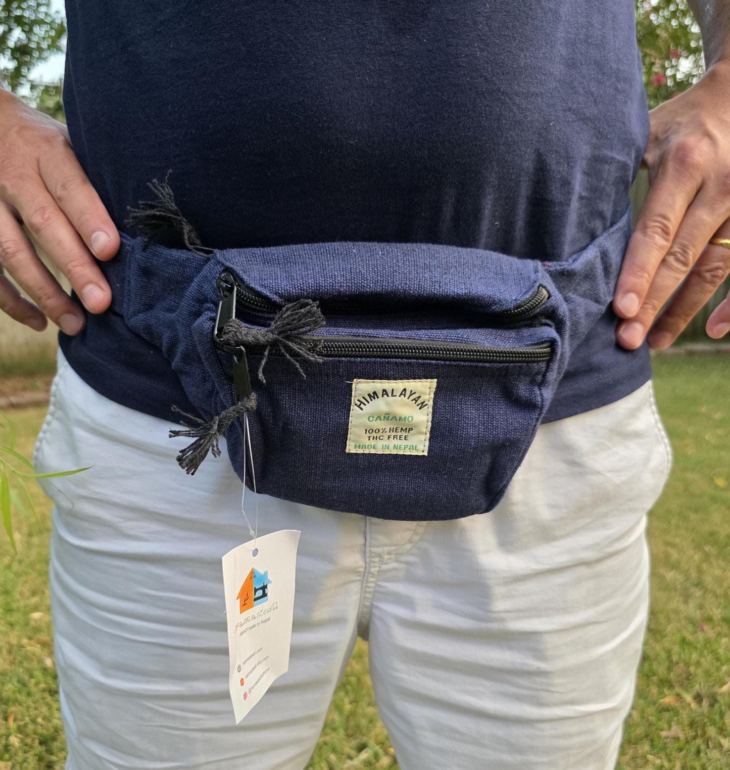 Namaste Natural Hemp & Cotton Yellow Green Maroon Blue Color Trendy Funky Waist Belt Fanny pack