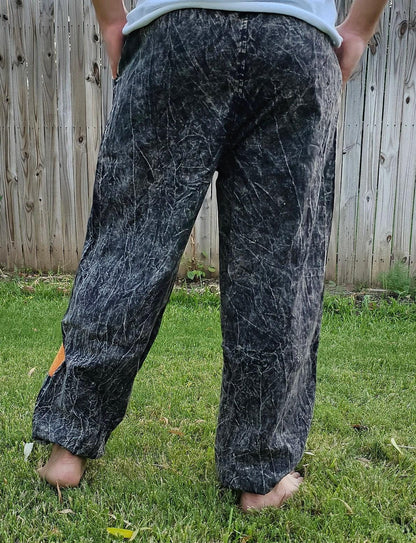 Namaste stonewashed fashionable unisex multicolor handmade patchwork colorful cotton trouser pant