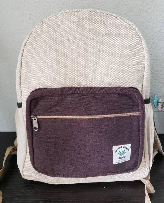 Namaste natural hemp cotton unisex handmade backpack