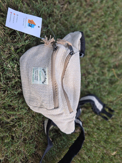 Hemp handmade unisex fashionable unique organic natural hemp bag/fanny pack/money bag/passport bag